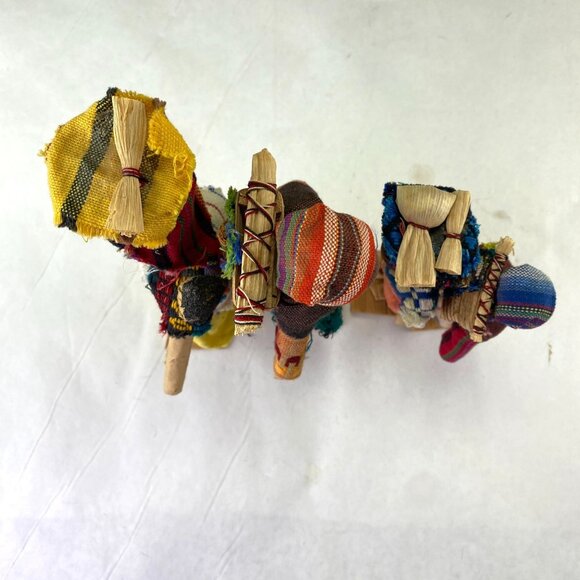 Vintage Folk Art Cloth and Wood Doll Family - Picture 5 of 9